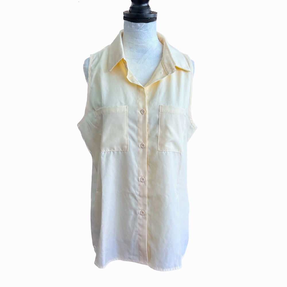 New Pale yellow blouse, med, never worn